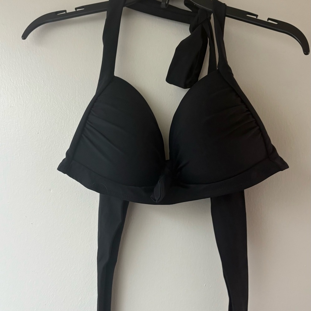 Black Halter Bikini Top